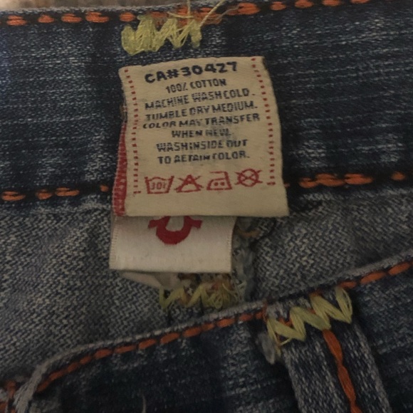 STRAIGHT FLAP RED/ORANGE STITCH MENS JEAN - Picture 9 of 16